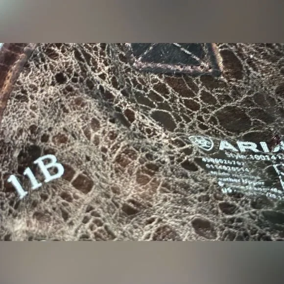 Ariat Meadow Western Ankle Boots Womens 11B Brown Leather Aztec Ankle Boots EUC - Picture 13 of 15